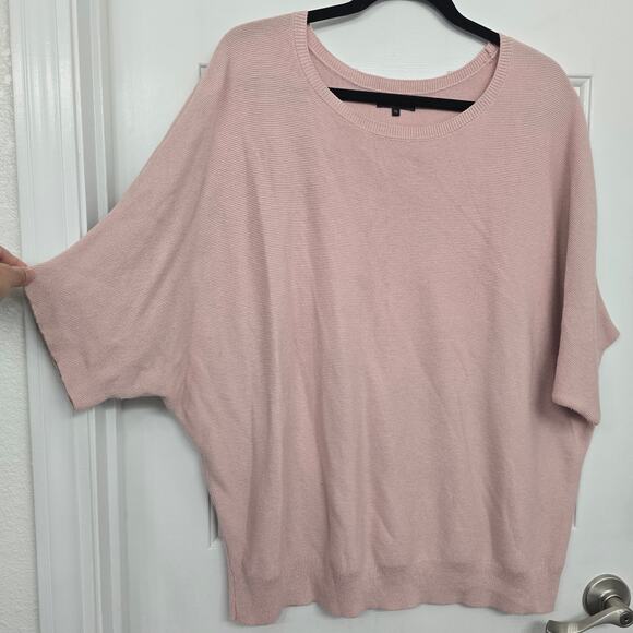 Quince Cotton Cashmere Dolman Sweater Pink XL Soft Knit Minimalist Cozy Luxury - Picture 3 of 9